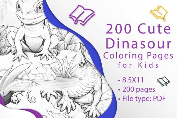 200 Dinosaur Coloring Pages for Kids