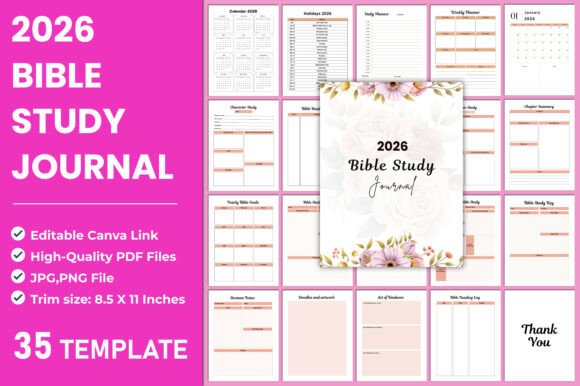 2026 Bible Study Journal KDP Interior
