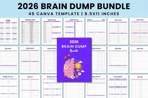 2026 Brain Dump Bundle KDP Interior