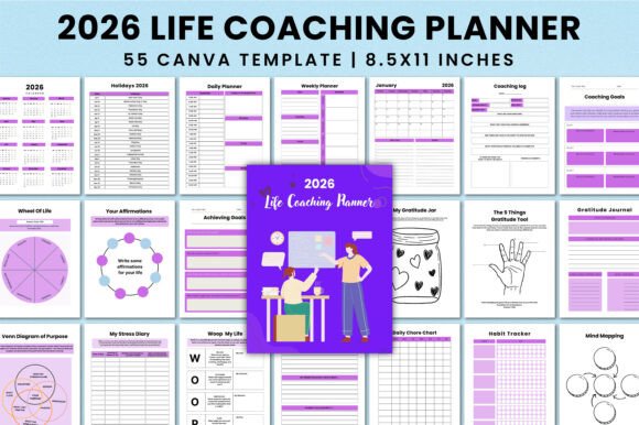 2026 Life Coaching Planner for Canva: A Powerful Tool for Personal Growth and Goal Achievement