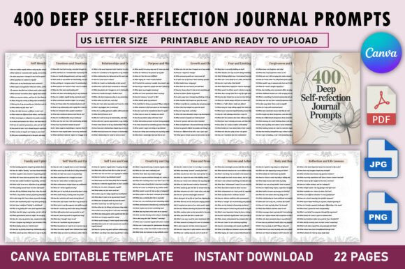 400 Deep Self-Reflection Journal Prompts: A Tool for Growth and Clarity