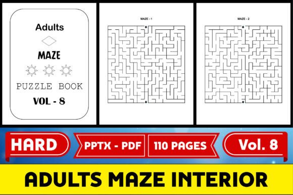 Adults Maze Puzzle Interior KDP - V 8