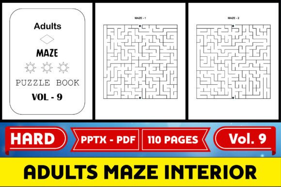 Adults Maze Puzzle Interior KDP - V 9