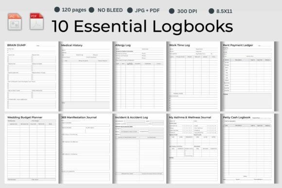 Essential Logbooks KDP Interior Bundle: A Practical Tool for Organizing Your Life
