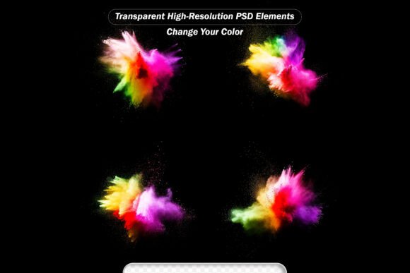 Exploring the Multicolor Powder Explosion on Black