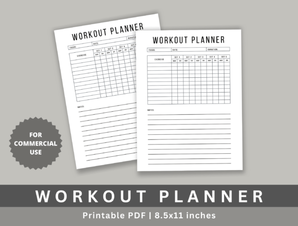Introducing the Workout Planner: A Perfect KDP Interior for Fitness Enthusiasts