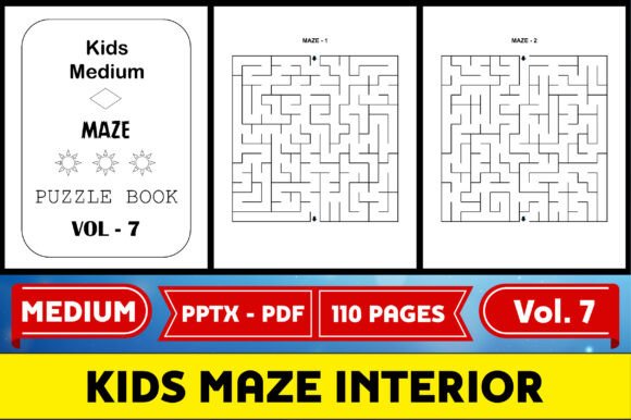 Kids Medium Maze Puzzle Interior - V 7