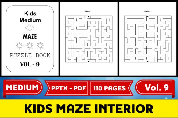 Kids Medium Maze Puzzle Interior - V 9