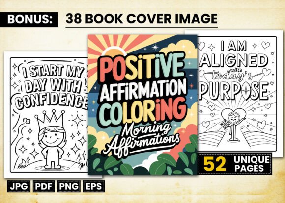 Positive Affirmation Adult Coloring Book for Mindful Creativity