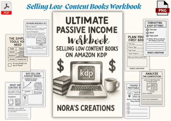Selling Low Content Books on KDP Workbook: A Practical Guide for Beginners