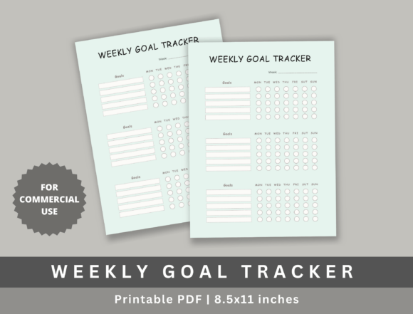 Weekly Goals Tracker KDP